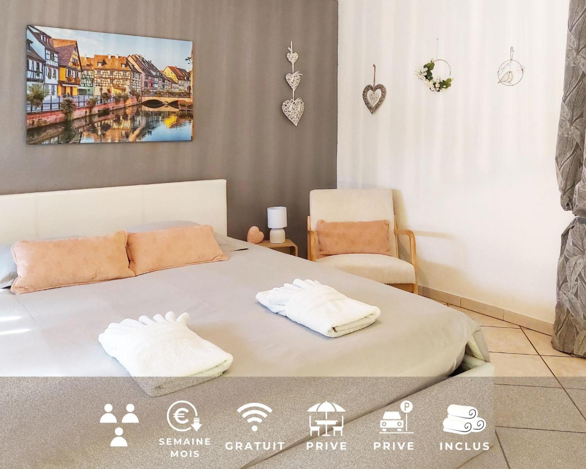 Le Cocon Appart Avec Parking Prive & Terrasse Sainte-Croix-en-Plaine ภายนอก รูปภาพ